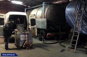 CBŚP przy współpracy KAS uderzyło z ogromną siłą w rynek nielegalnego obrotu paliwami