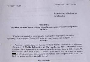 [VIDEO] Dlaczego sieć T-Mobile nie może ustalić sprawcy kryminalnego przestępstwa na szkodę Bożeny Zalewskiej z Kłodzka? Prokuratura ma numer IP, datę, godzinę i sekundę, a T-Mobile w ogóle nie odnotował tego przestępczego działania!