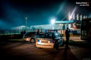 [VIDEO] Policyjne zabezpieczenie meczu w Jastrzębiu-Zdroju