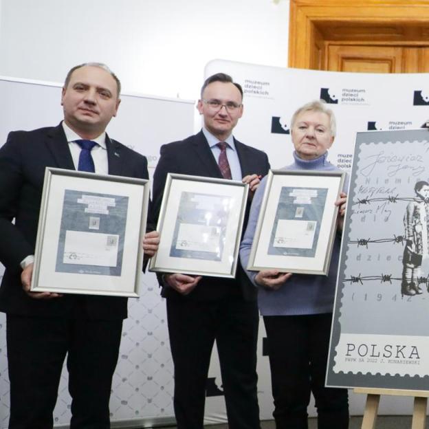Prezentacja znaczka pocztowego pn. „Niemiecki obóz dla polskich dzieci w Łodzi (1942-1945)”