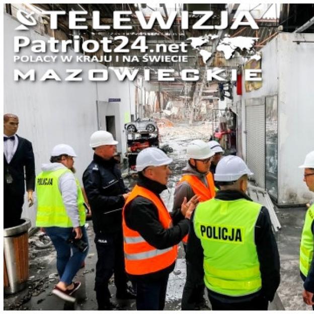 [VIDEO] Policjanci i prokuratorzy zakończyli oględziny pogorzeliska Centrum Handlowego Marywilska 44
