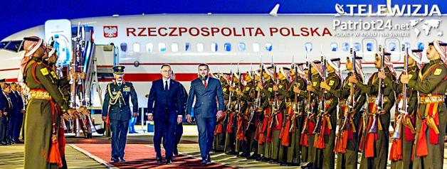 [VIDEO] O bezpieczeństwie globalnym i współpracy wojskowej prezent będzie rozmawiał w Jordanii